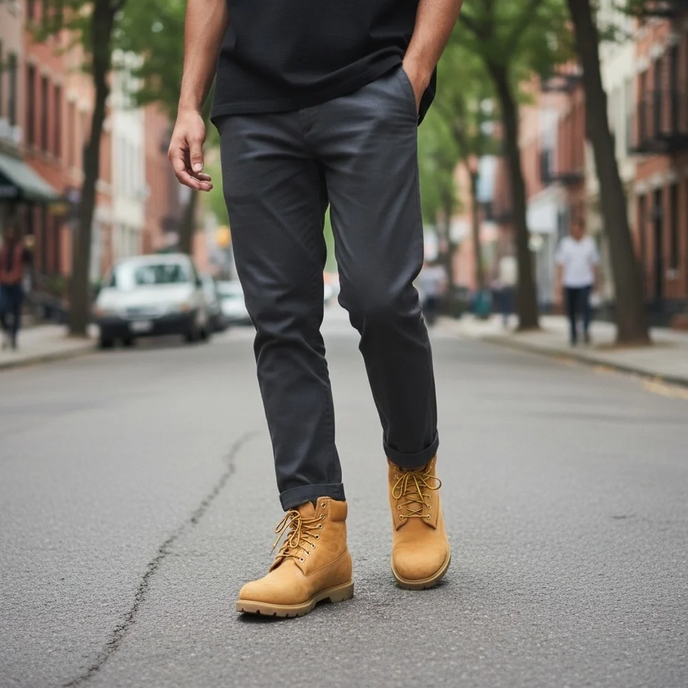 Timberland Men's Light Brown Leather Boots